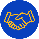 Icon of two hands in a handshake.