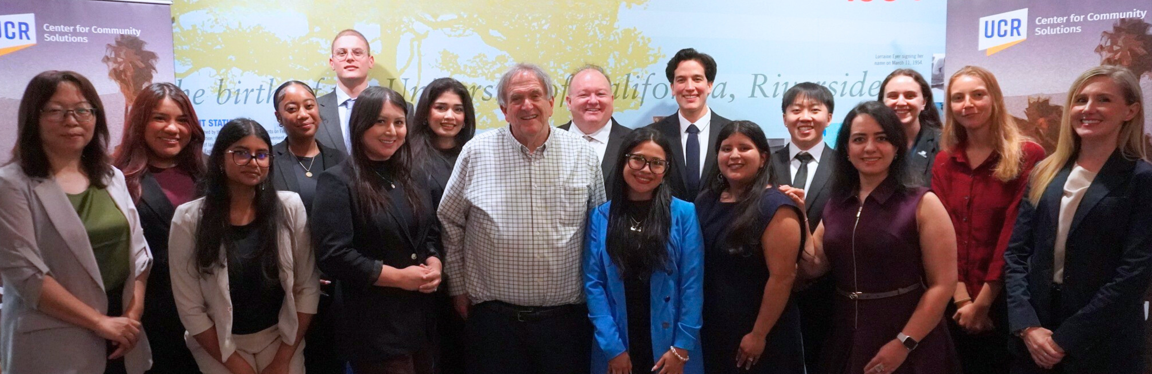 A group of students in the Randall Lewis Policy Fellowship