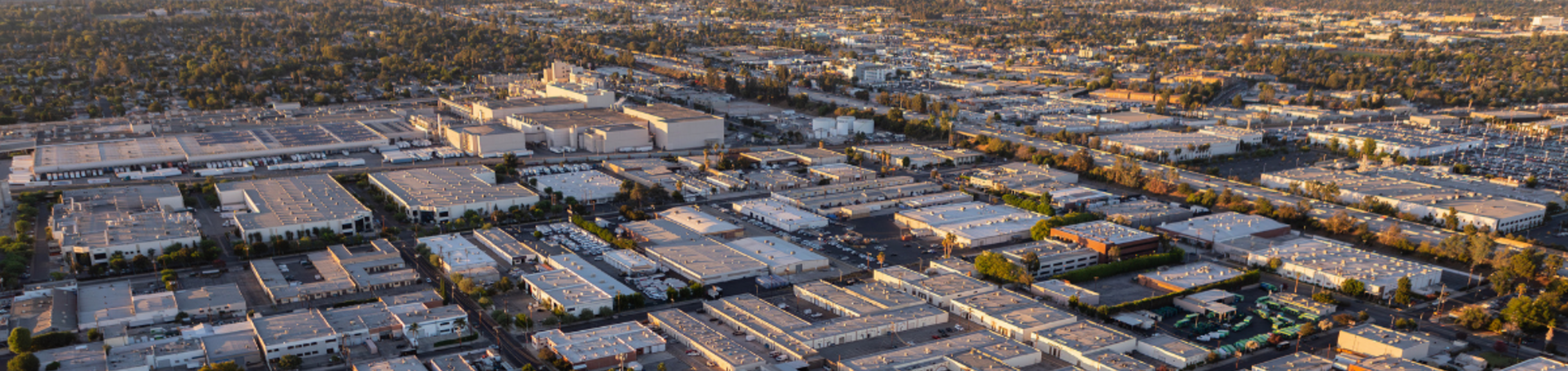 Aerial of factories