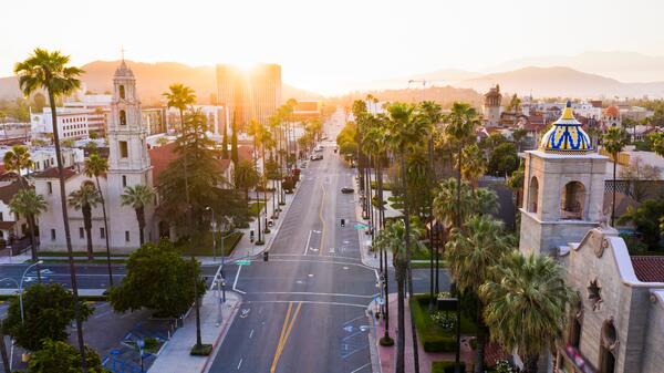 Landscape view of downtown Riverside